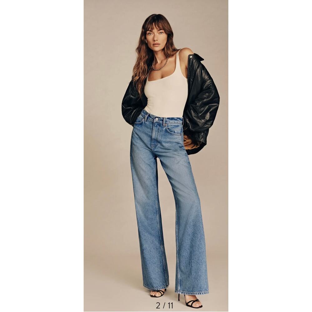 Reformation High Rise Wide Leg Slouchy Jean Size 32 - Picture 2 of 11